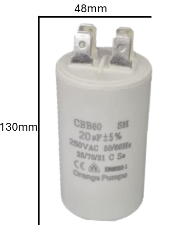 Capacitor de Arranque NGM 125 MFD 220-250V (48mm x 130mm) | Máximo Par de Arranque para Motores de Servicio Pesado