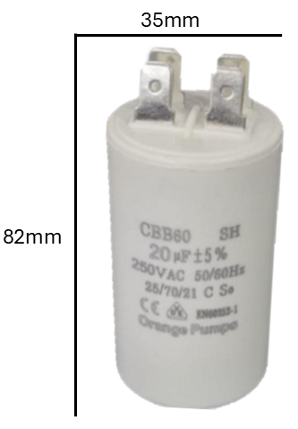 Capacitor de Arranque NGM 25 MFD 220-250V (35mm x 82mm) | Estabilidad Superior para Motores de Alta Potencia