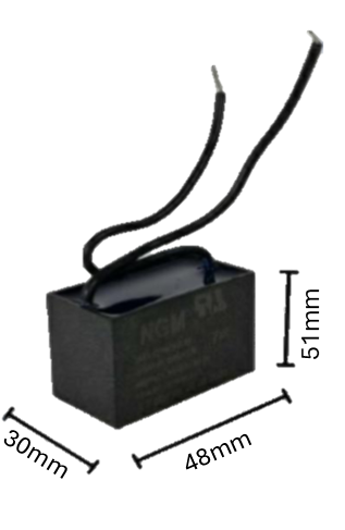 Capacitor de arranque para Ventilador 25 MFD 250V (48mm x 30mm x 51mm) | Potencia Industrial Suprema para Motores de Alto Caballaje