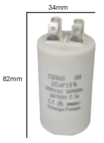 Capacitor de Arranque NGM 32 MFD 220-250V (35mm x 82mm) | Precisión Industrial para Operación Continua