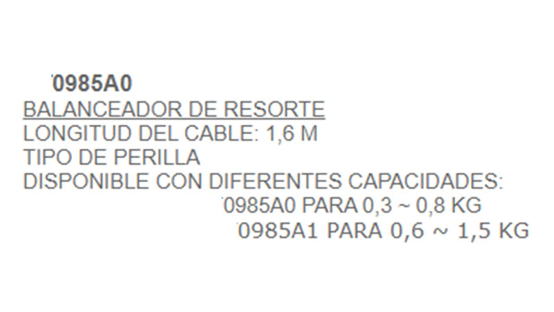 Balancer Herramienta Retractil para capacidad de 0.6 A 1.5 Kg Himount