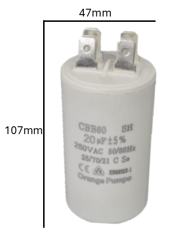 Capacitor de Arranque NGM 55 MFD 220-250V (47mm x 107mm) | Rendimiento Superior para Cargas de Trabajo Continuo