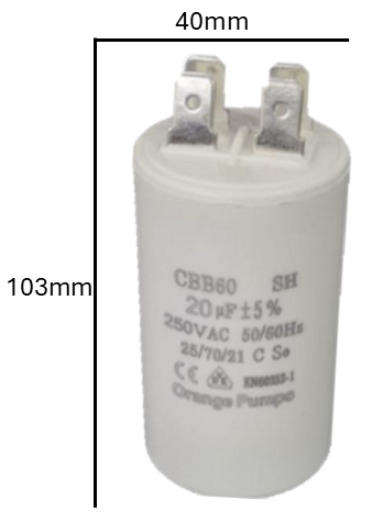 Capacitor de Arranque NGM 60 MFD 220-250V (40mm x 103mm) | Impulso de Torque para Motores de Alto Tonelaje