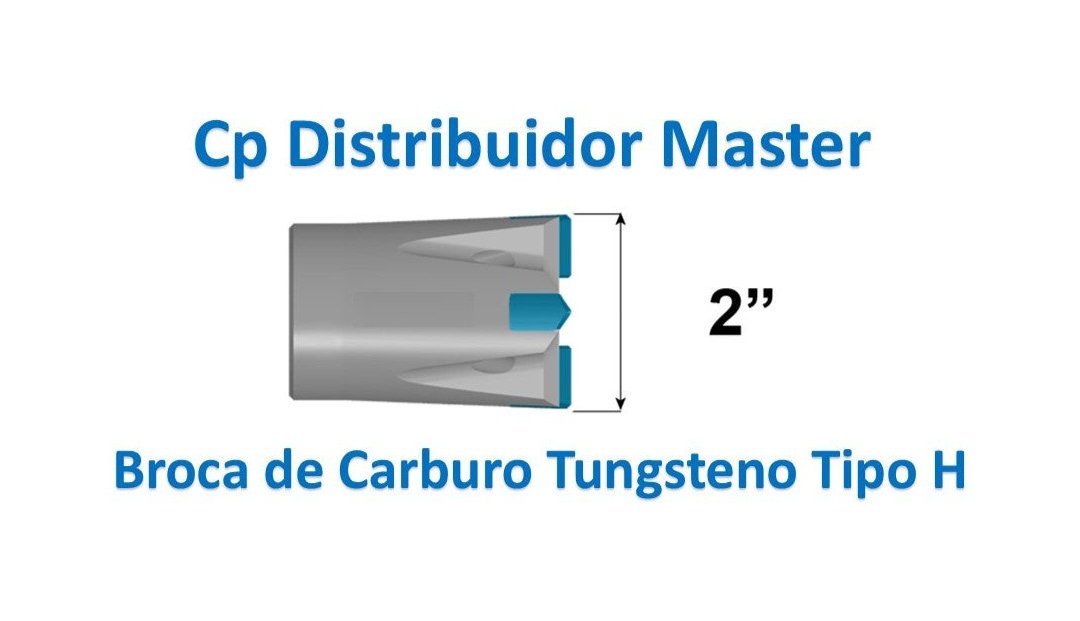 Broca de Carburo para Roca con Rosca "H"  2 Pulgadas (50,8 mm) 63270 - linea de brocas de perforacion