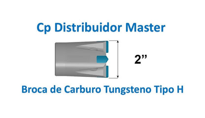 Broca de Carburo para Roca con Rosca "H"  2 Pulgadas (50,8 mm) 63270 - linea de brocas de perforacion