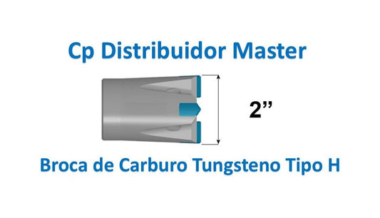 Broca de Carburo para Roca con Rosca "H"  2 Pulgadas (50,8 mm) 63270 - linea de brocas de perforacion