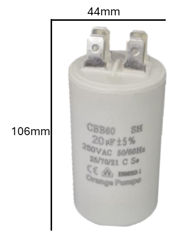 Capacitor de Arranque NGM 65 MFD 220-250V (44mm x 106mm) | Fuerza de Partida para Cargas Industriales Críticas