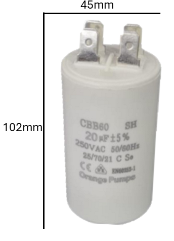 Capacitor de Arranque NGM 80 MFD 220-250V (45mm x 102mm) | Súper Torque para Arranques de Alta Inercia