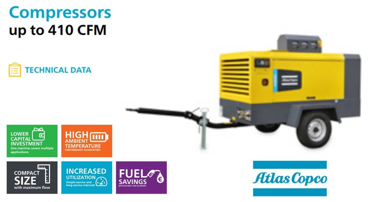 XAS400 Atlas copco Compresor Diesel