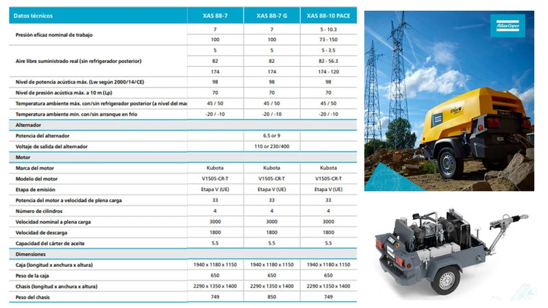 XAS88 Compresor Diesel Atlas Copco