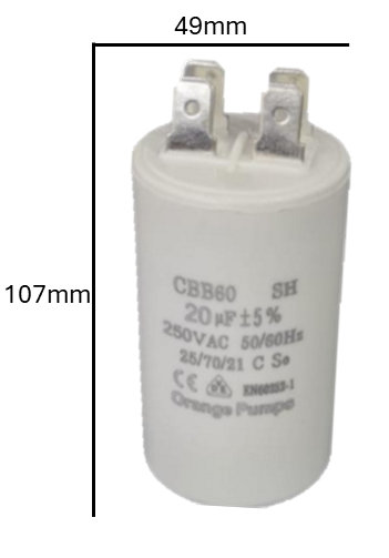 Capacitor de Arranque NGM 90 MFD 220-250V (49mm x 107mm) | Torque Extremo para Arranques Críticos Industriales
