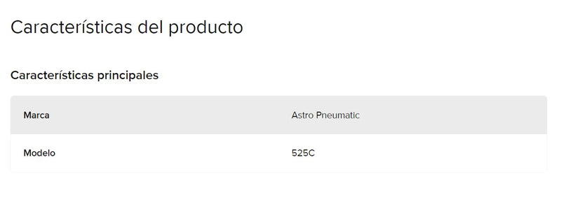Taladro Capacidad 3/8" Neumático Astro 525c 1800rpm