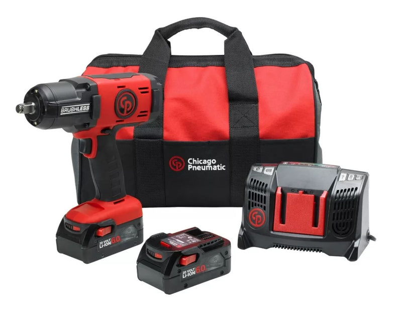 Cp 8849 Pistola llave de Impacto inalambrica de 1/2 Con Baterías  Cargador Y Estuche CP8849