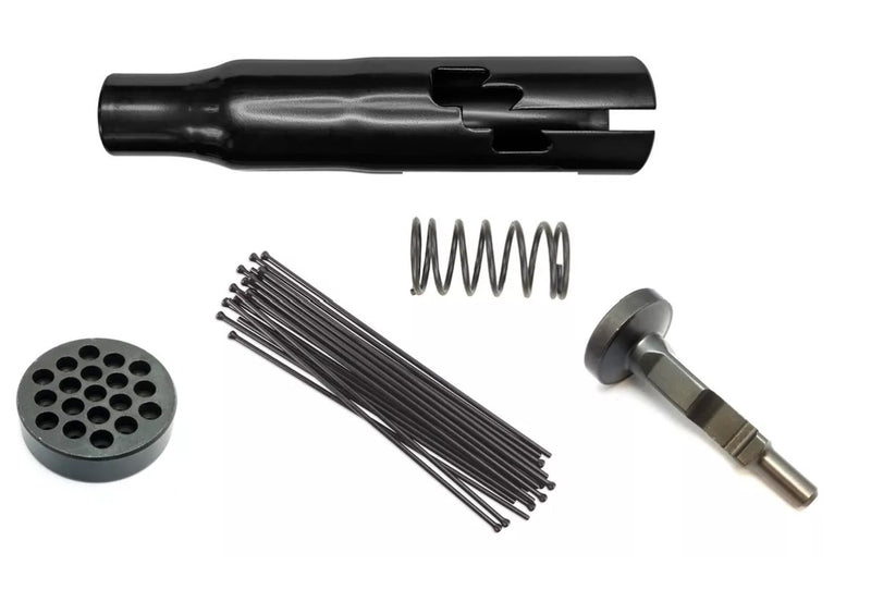 Kit Completo para Escareador Neumático | Juego de Agujas, Martillo de Golpe, Carátula y Asiento Guía de Alta Resistencia