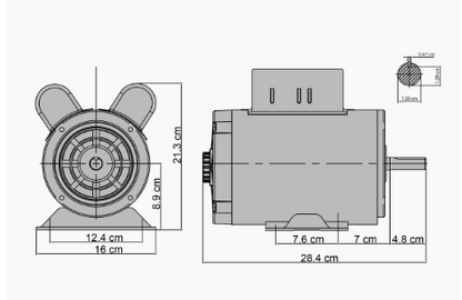 Motor Eléctrico 1 HP Monofásico Reversible 4 Polos - Potencia y Versatilidad para Diversas Aplicaciones Evans 110 220V