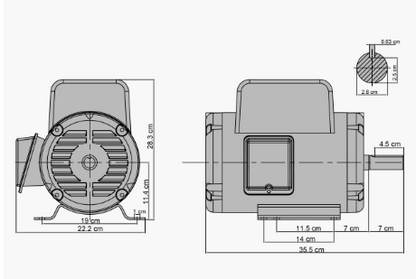 Motor Eléctrico EVANS 3 HP Monofásico Reversible – Potencia y Rendimiento para Múltiples Aplicaciones Industriales 110 220 V