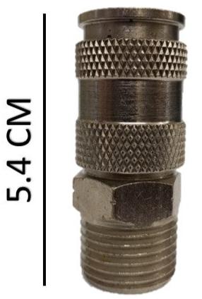 Juego cople rapido macho de 1/2 X 1/4 npt y espiga macho de 1/4 X 1/4 npt