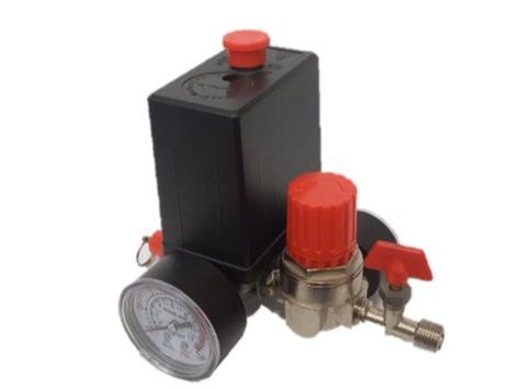 Manifold Completo para Compresor con Presostato, Regulador de Aire y Manómetros