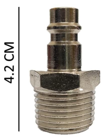 Juego cople rapido macho de 3/8 X 3/8 npt y espiga macho de 1/2 X 3/8 npt