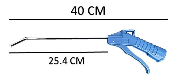 Air blow gun 10" 75/125 PSI  de 1/4" Pistola de Aire