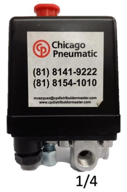 Presostato Switch automatico de 3 vias para compresor de aire 175-200 PSI