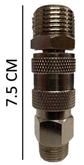 Juego cople rapido rosca macho 3/8 X 3/8 npt  y espiga macho de 3/8 X 3/8 npt