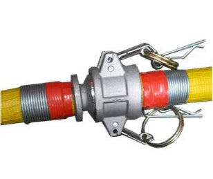 Manguera de Alta Presión de 1" con Acoplamiento Rápido Camlock - 30 Metros para Aire Comprimido