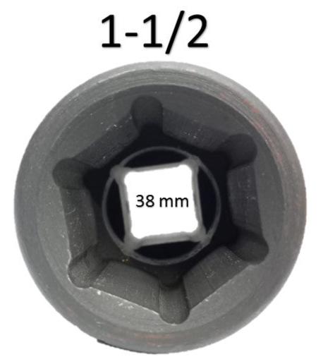 Dado de impacto hexagonal de 6 puntas 1 X 1 1/2"