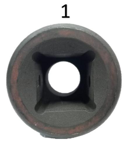 Dado de impacto hexagonal de 6 puntas 1 X 1 1/4 " pulg