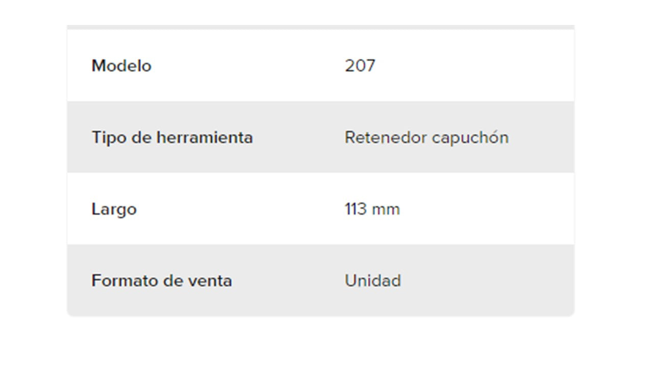 Retenedor O Capuchón De Cincel Para Rivet Booster 207