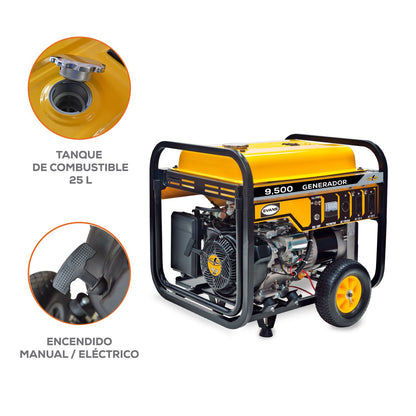 Generador Monofásico EVANS 9,500W - Potencia Máxima para tus Necesidades Industriales