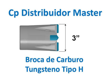 Broca de Carburo para Roca con Rosca "H" - 3 Pulgadas (76,2 mm) 63310 linea de brocas de perforacion